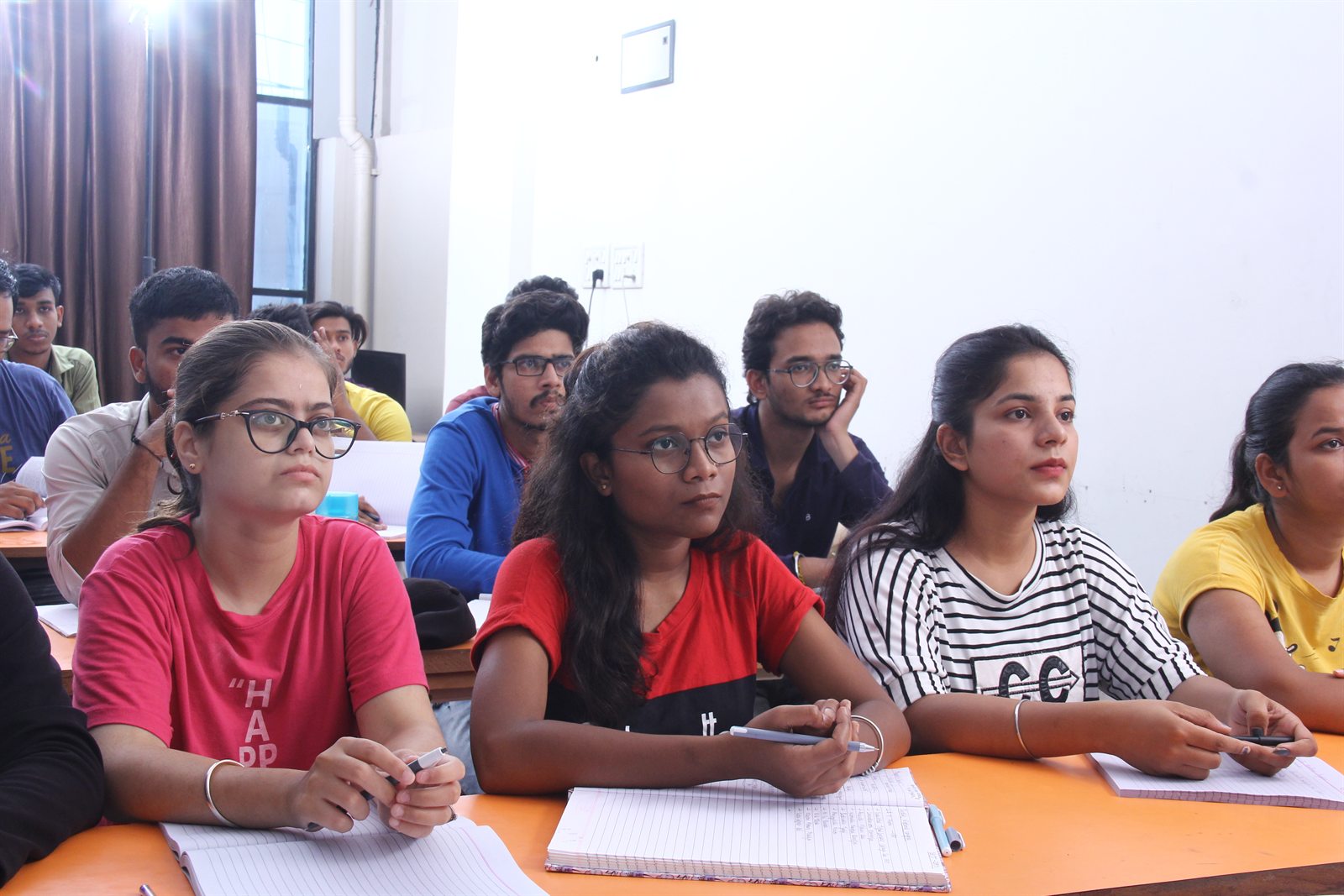 Students following a lesson at Sanvidhan IAS Classes